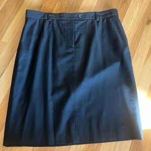 Jcrew Black Straight skirt Italian Wool Size 14